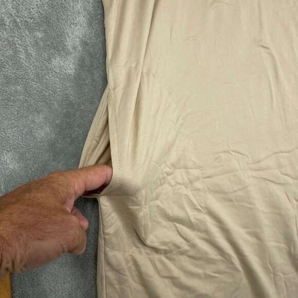 Muk Luks Womens 2-Pack Sleep Dress 3X Beige & Leopard Polyester Blend a0353 - Picture 6 of 7